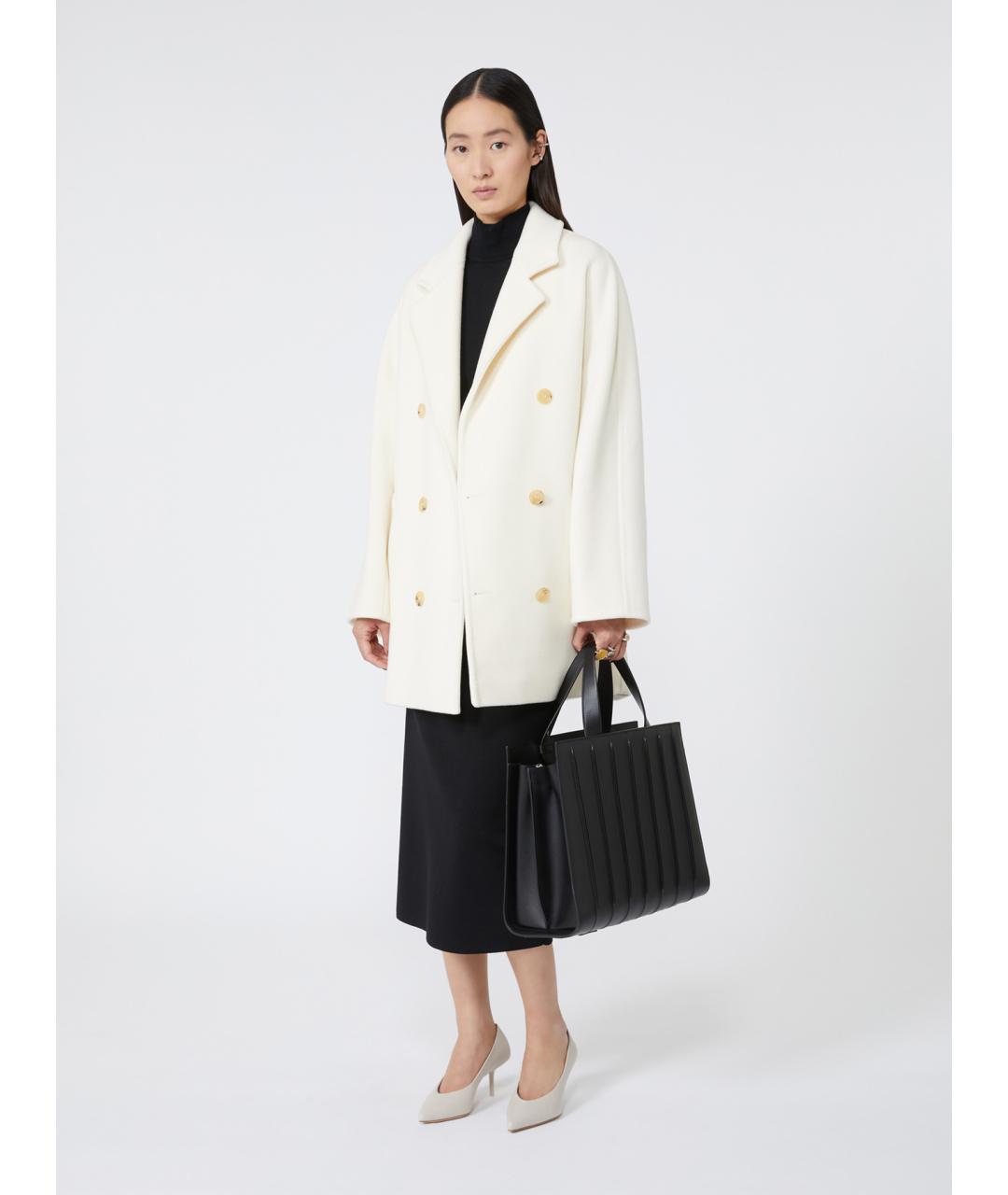 MAX MARA Черная кожаная сумка тоут, фото 2