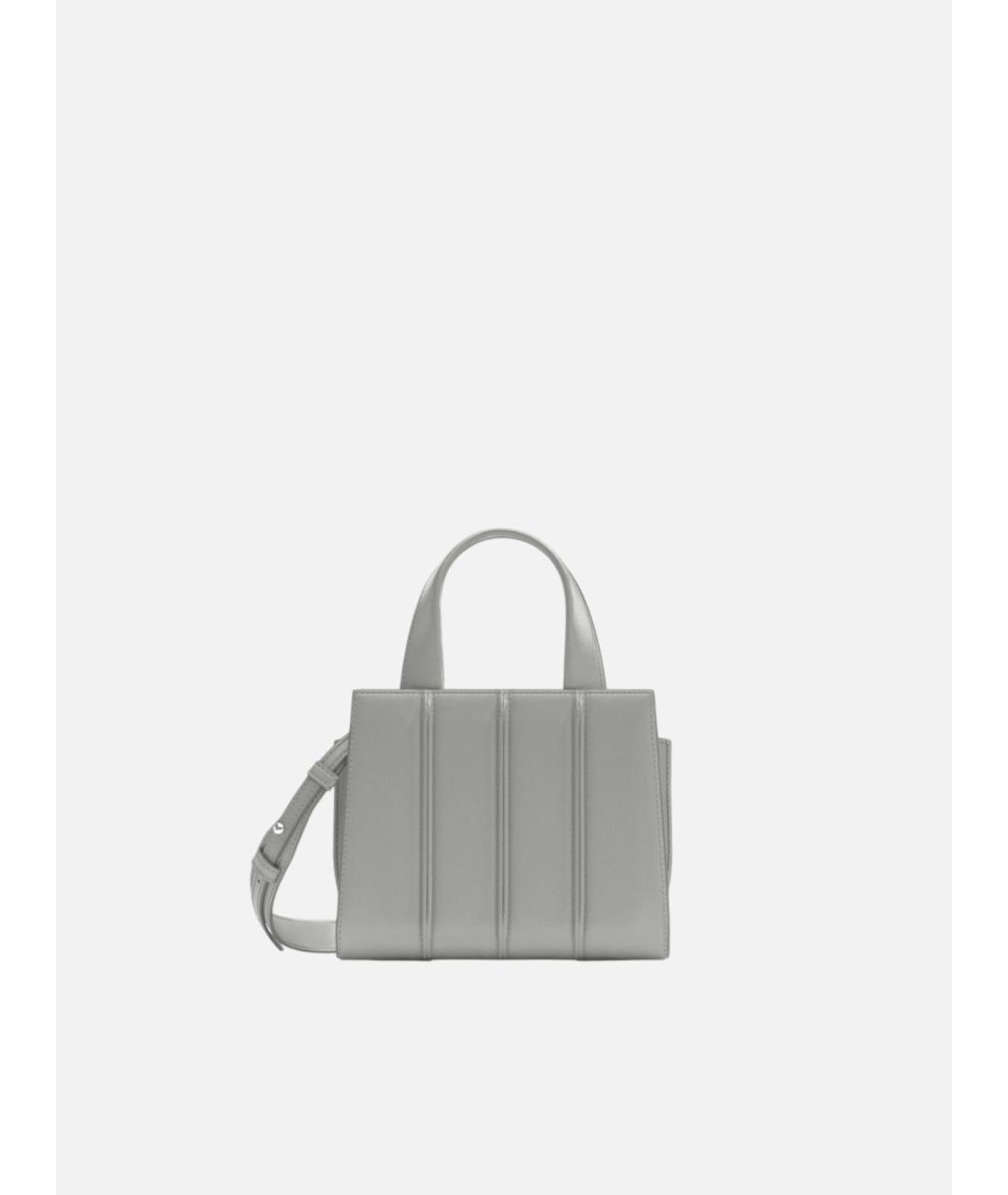 MAX MARA Серая кожаная сумка тоут, фото 6