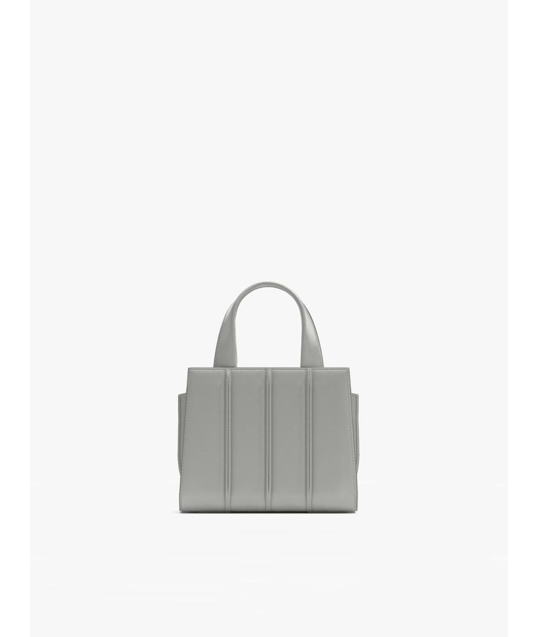 MAX MARA Серая кожаная сумка тоут, фото 4
