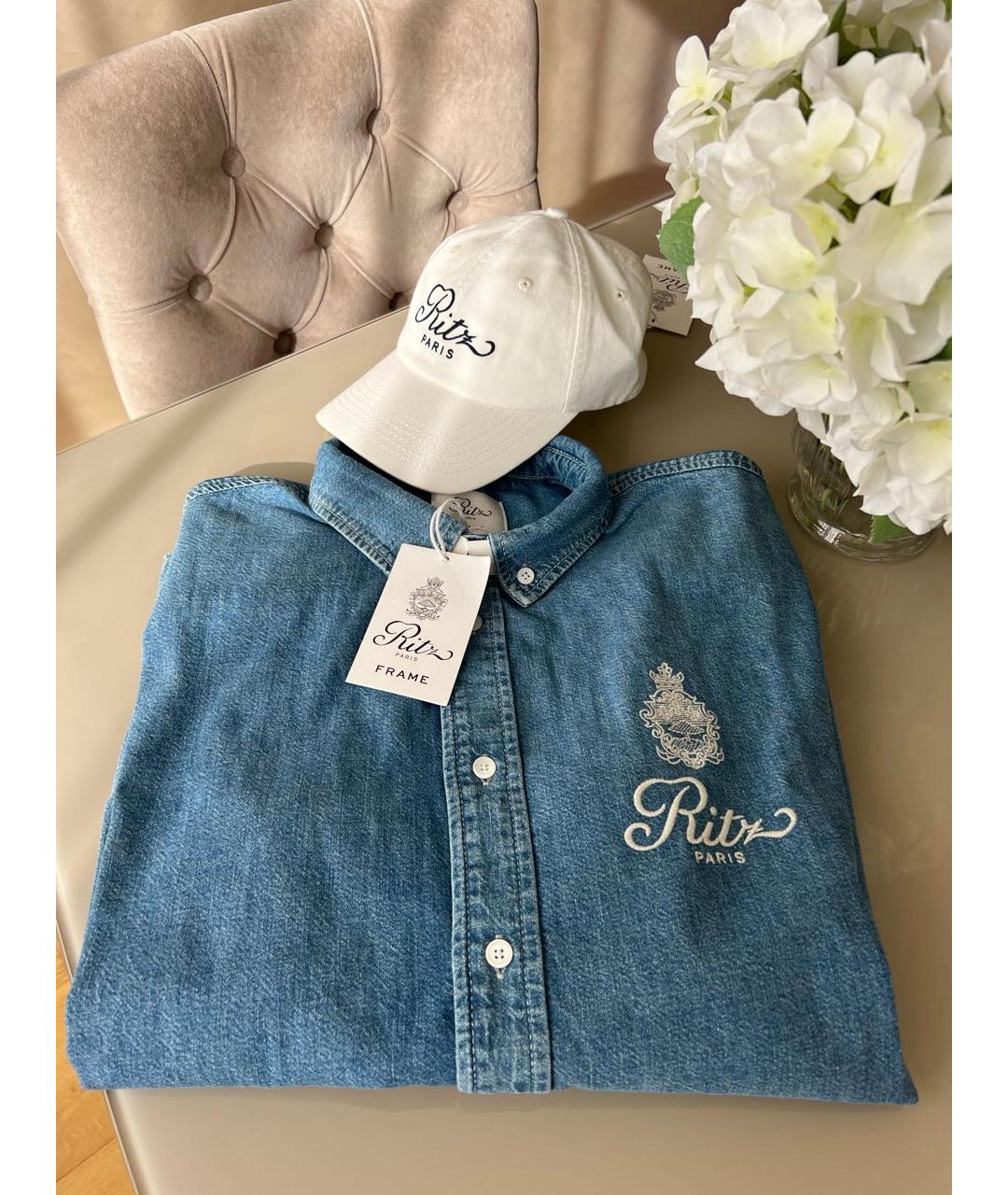 FRAME Голубая деним рубашка, фото 3