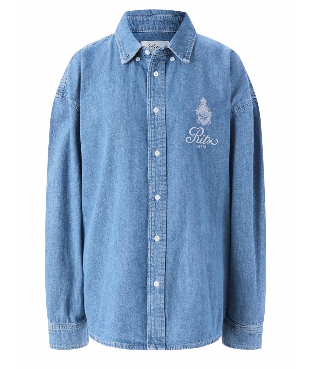 FRAME Голубая деним рубашка, фото 1