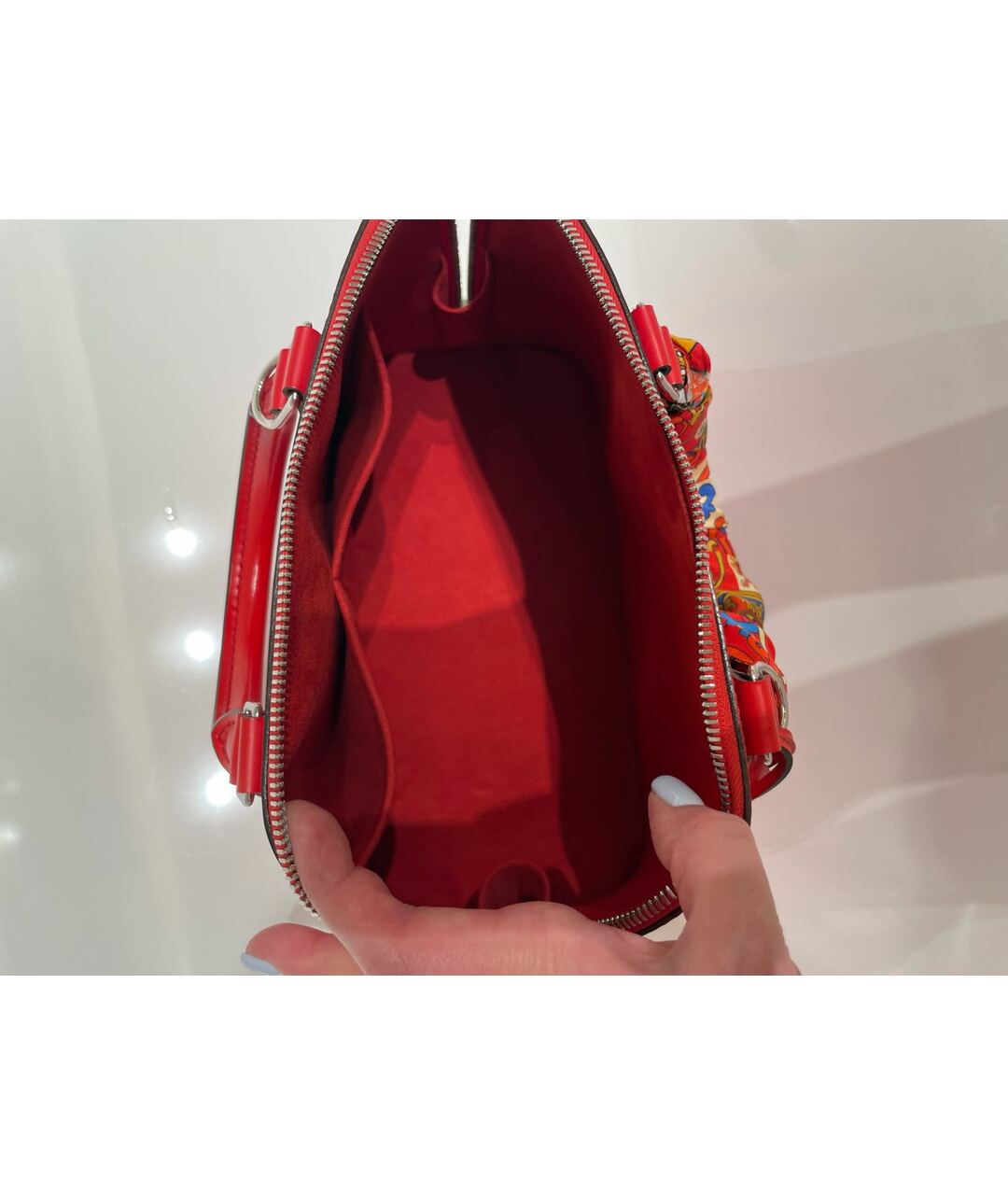 LOUIS VUITTON PRE-OWNED Красная кожаная сумка тоут, фото 4