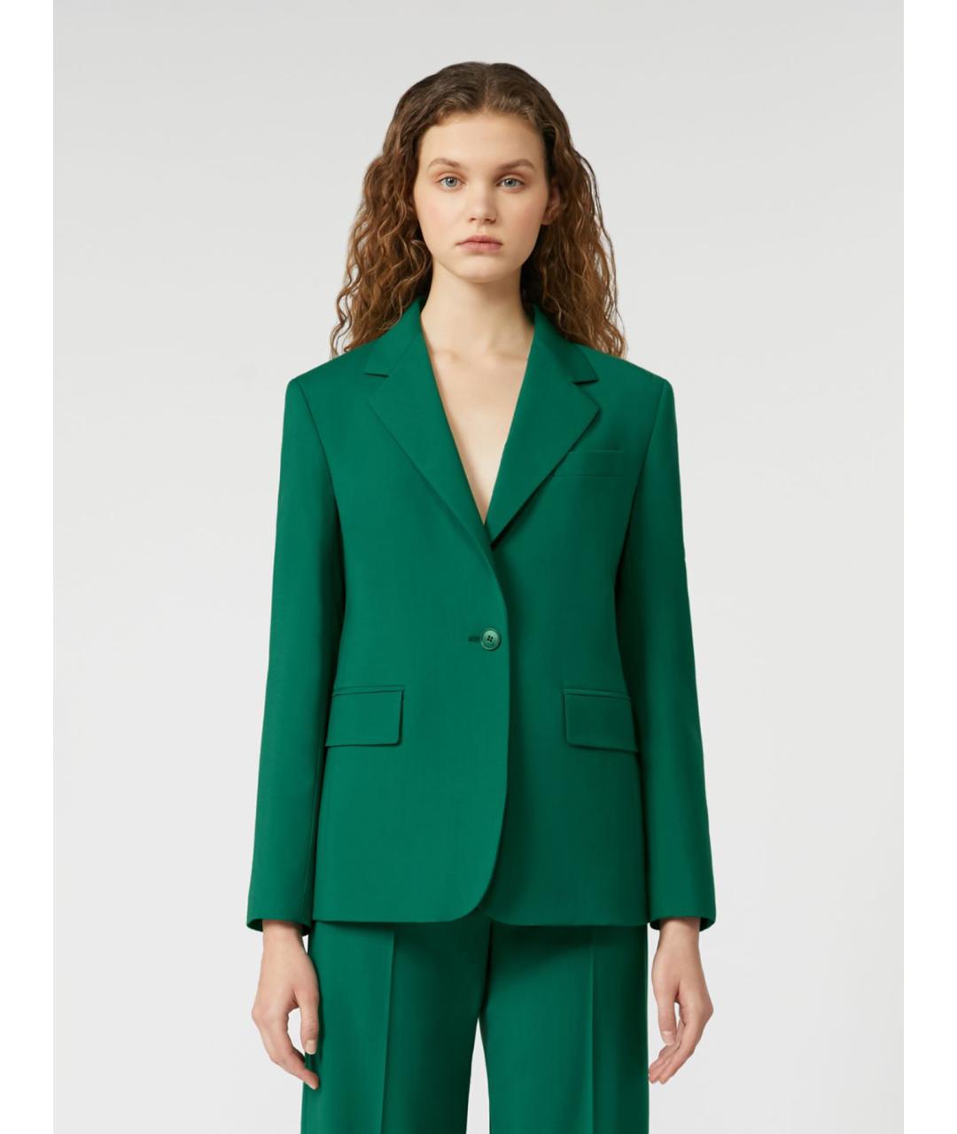 WEEKEND MAX MARA Зеленая шерстяная куртка, фото 4