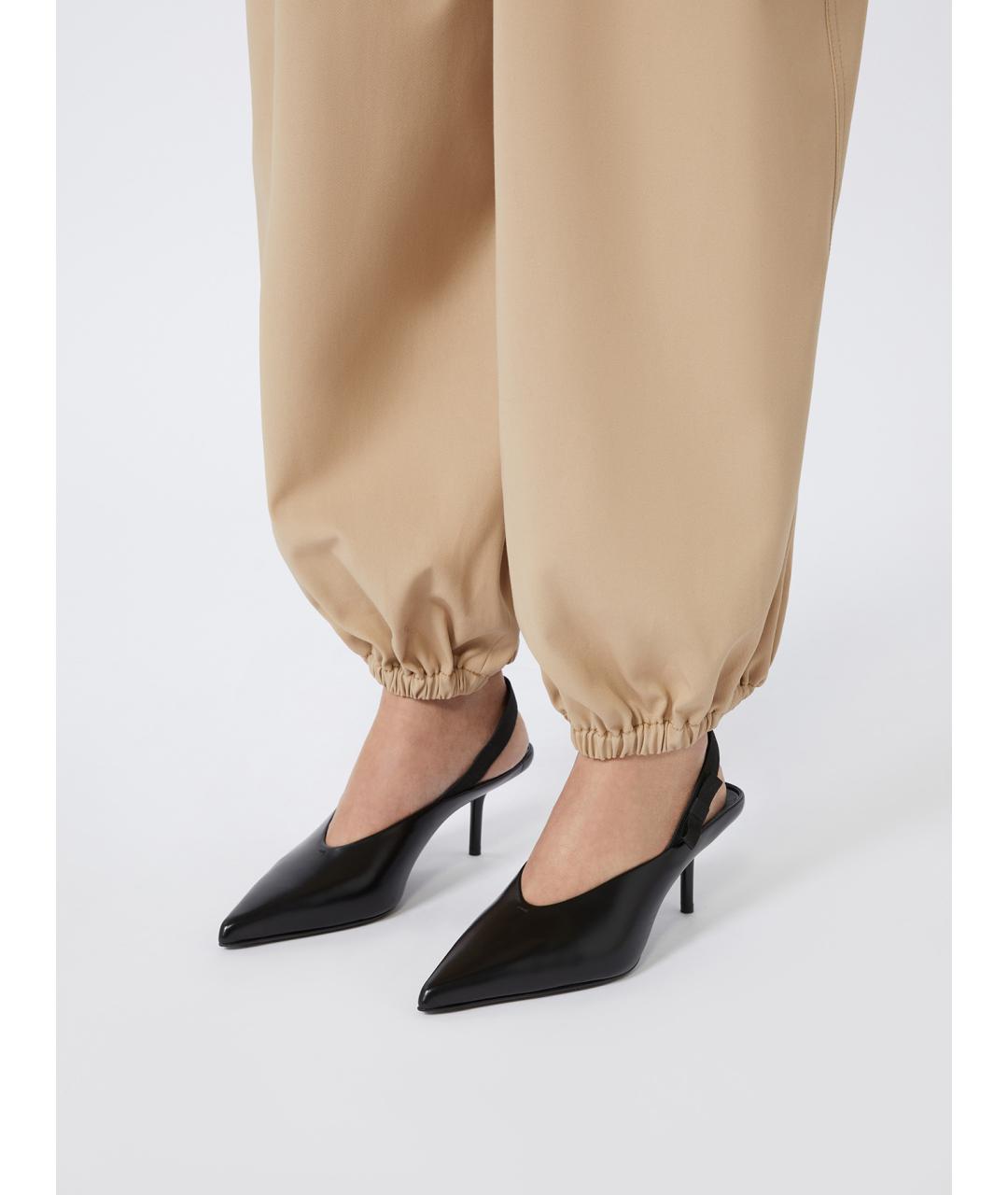 MAX MARA Черные кожаные сандалии, фото 2