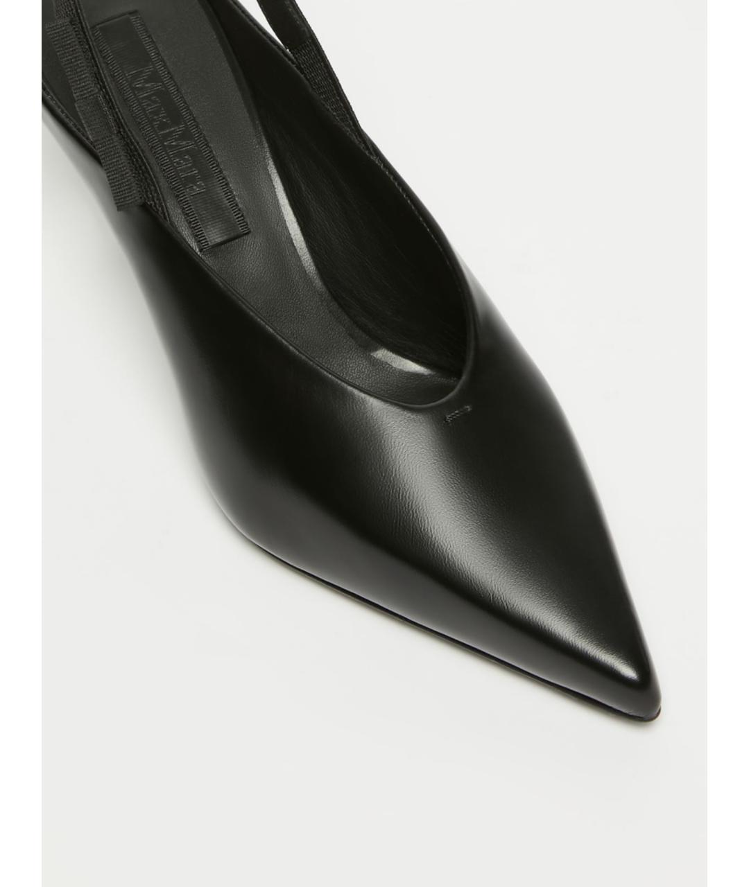MAX MARA Черные кожаные сандалии, фото 4