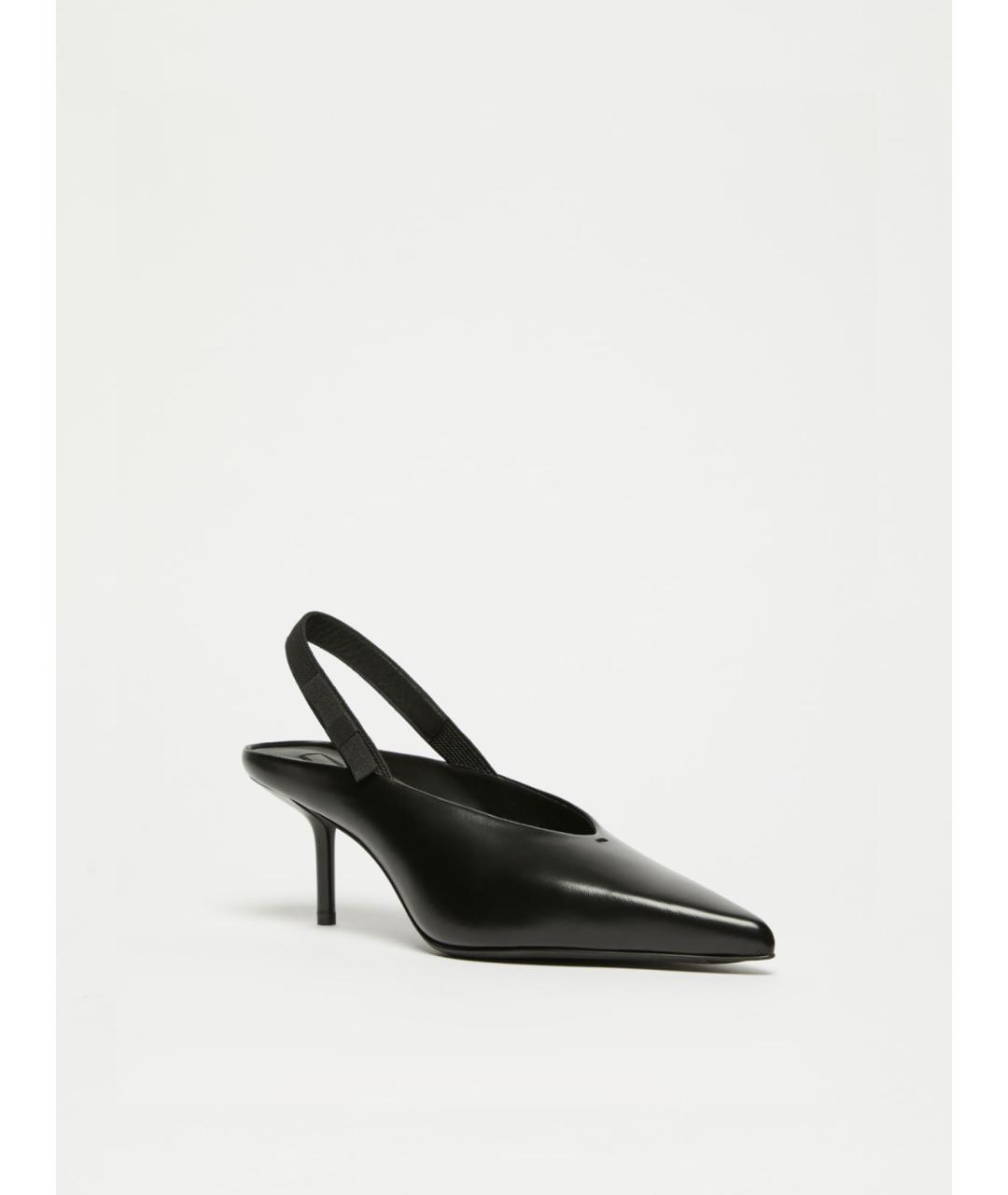 MAX MARA Черные кожаные сандалии, фото 5