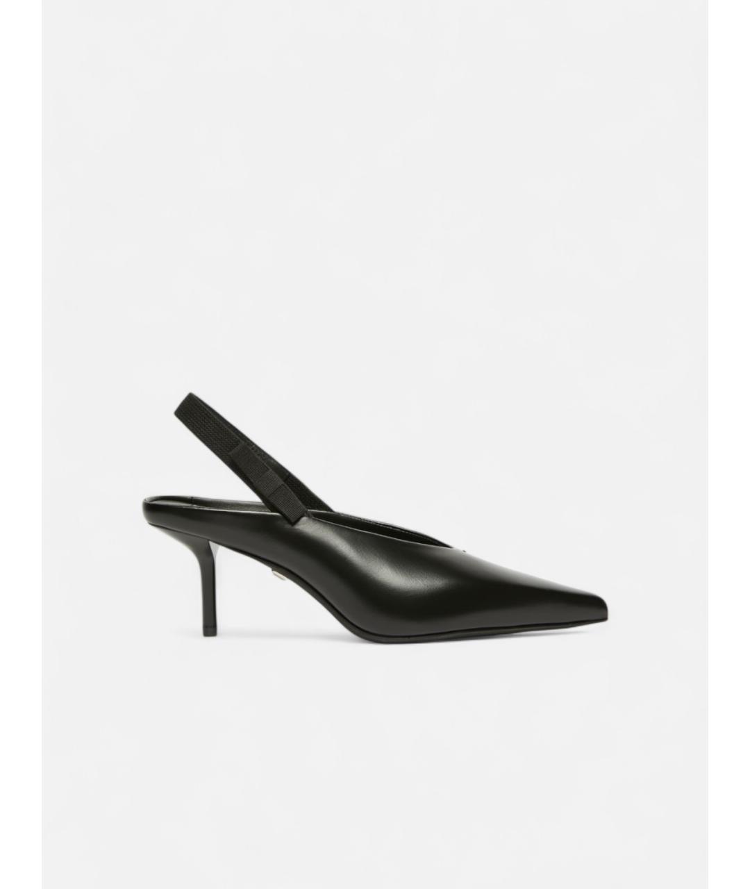 MAX MARA Черные кожаные сандалии, фото 6