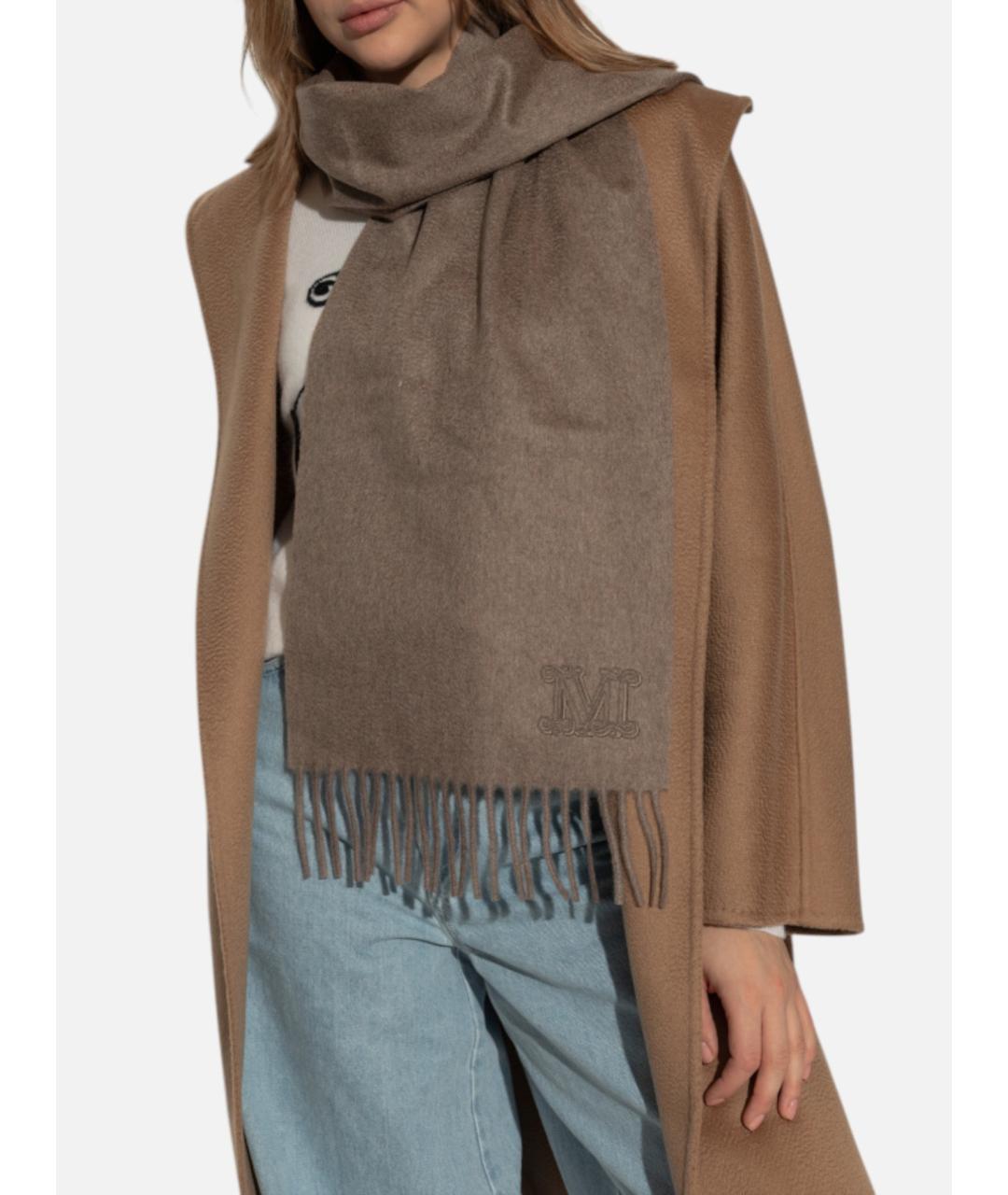 MAX MARA Бежевый кашемировый шарф, фото 2