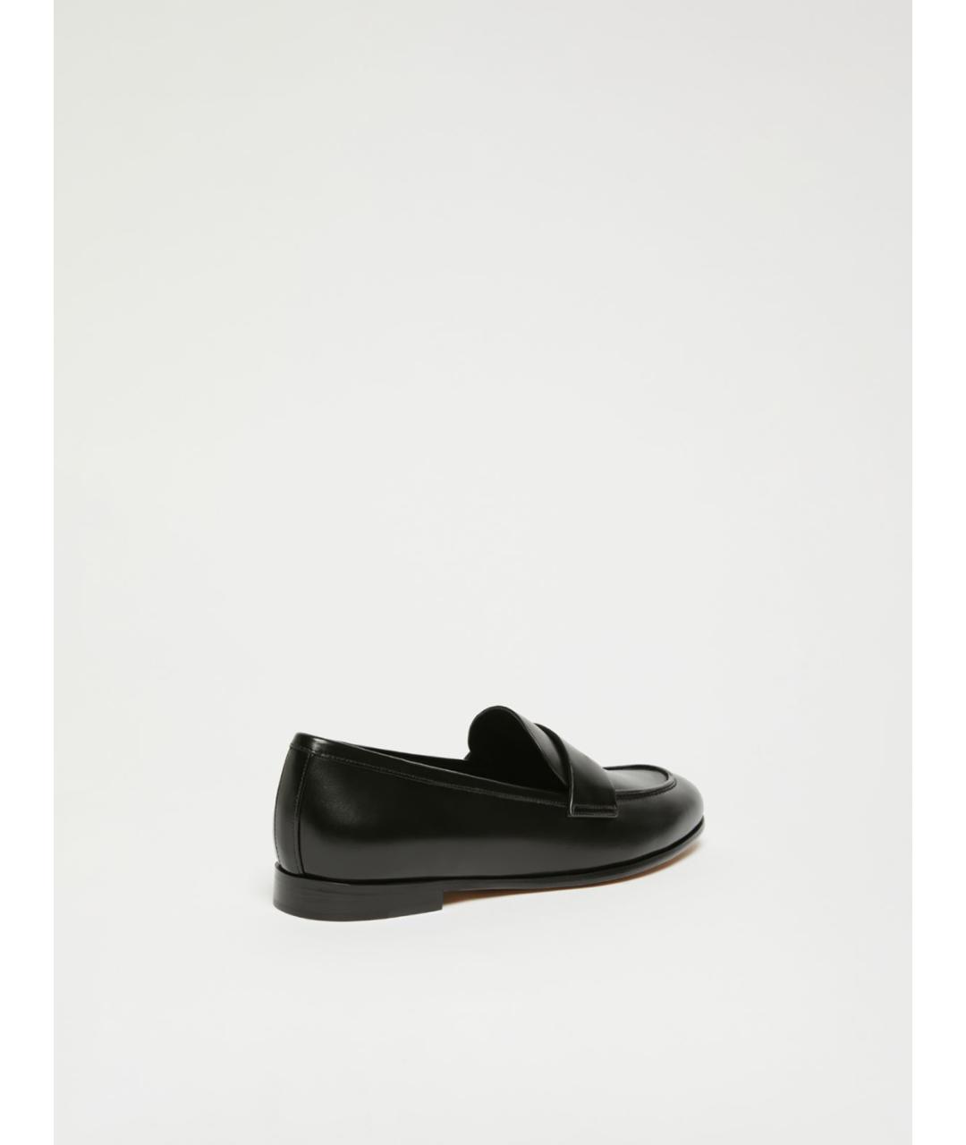 MAX MARA Черные кожаные лоферы, фото 3