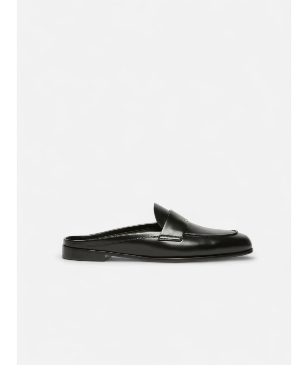MAX MARA Черные кожаные лоферы, фото 6