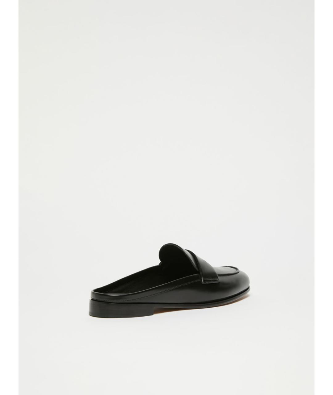 MAX MARA Черные кожаные лоферы, фото 4