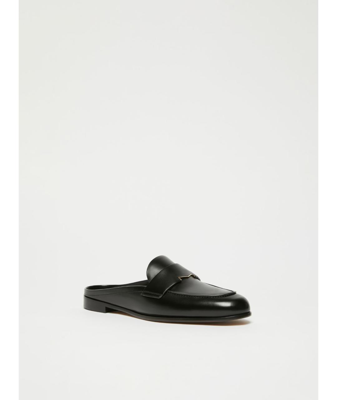 MAX MARA Черные кожаные лоферы, фото 5
