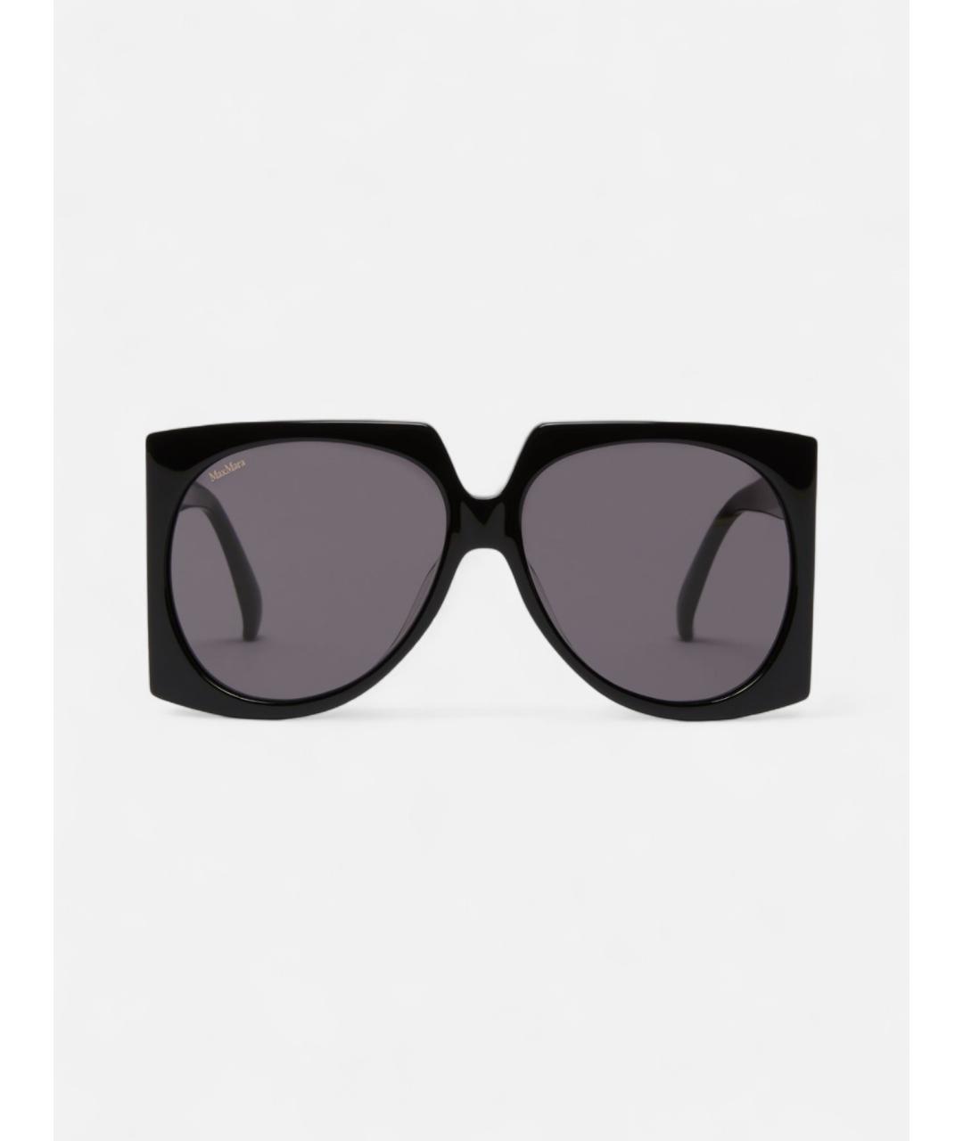 MAX MARA Черные пластиковые солнцезащитные очки, фото 4