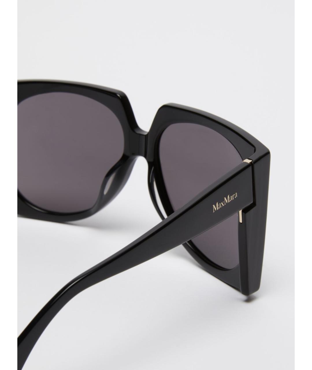 MAX MARA Черные пластиковые солнцезащитные очки, фото 2
