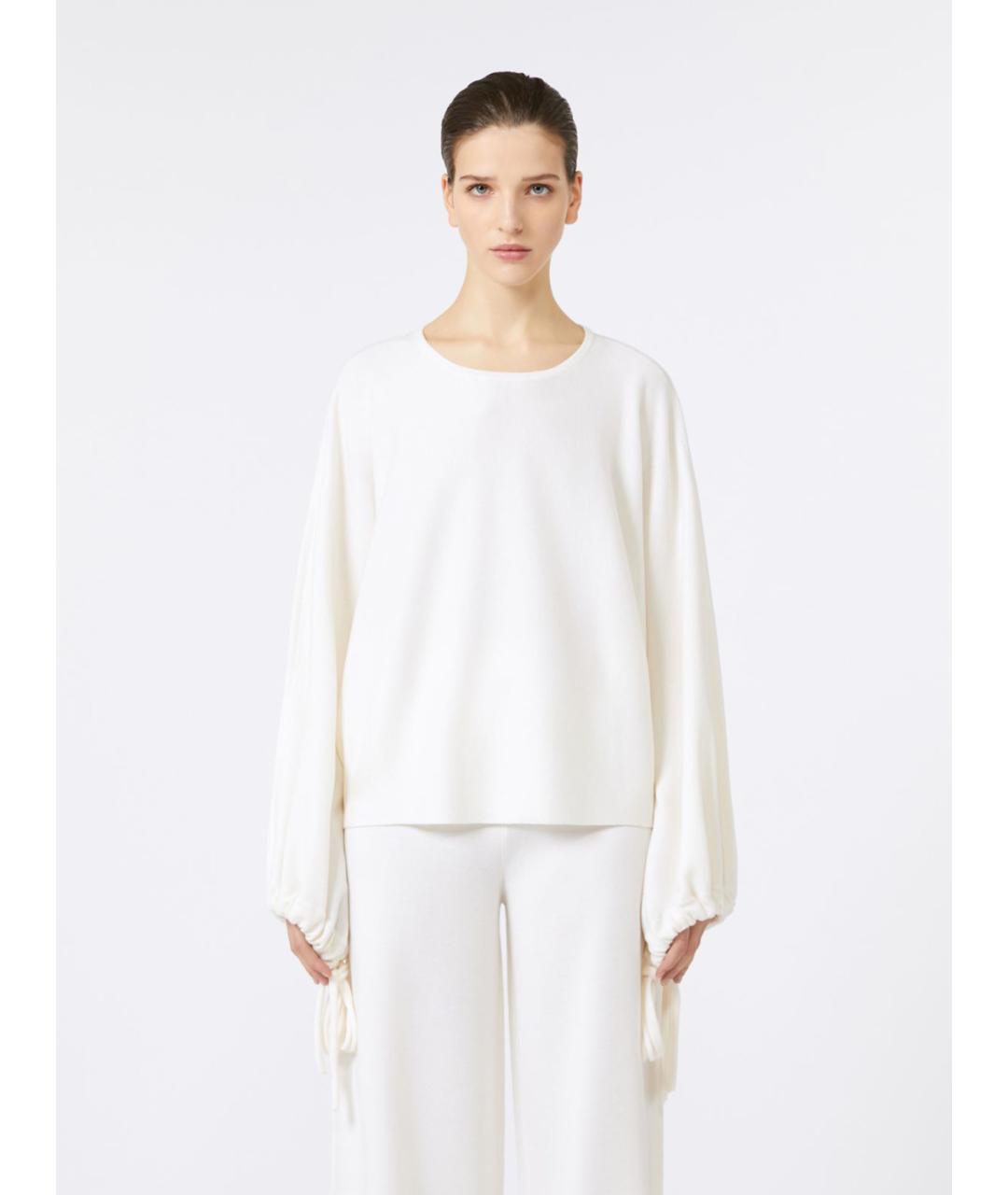 MAX MARA Белый шерстяной джемпер / свитер, фото 4