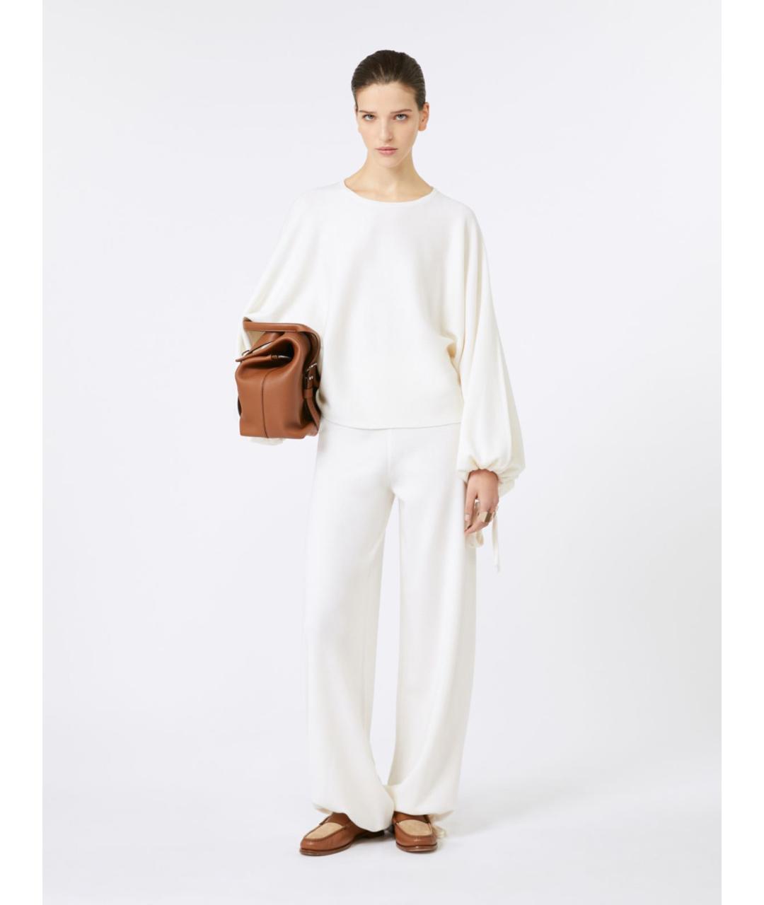 MAX MARA Белый шерстяной джемпер / свитер, фото 2