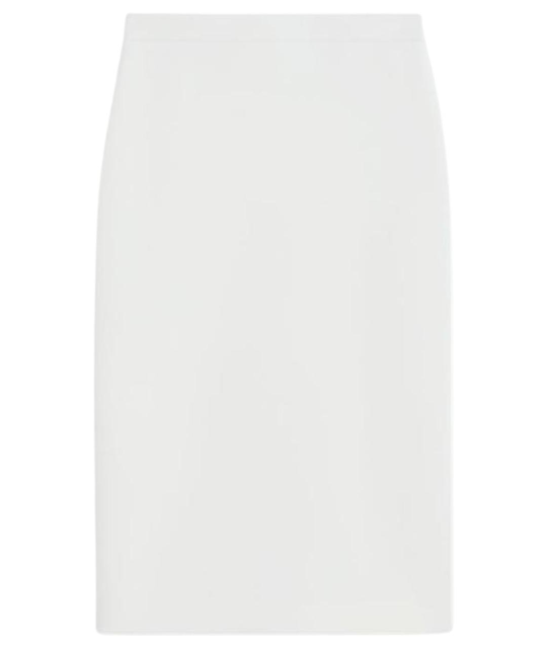 MAX MARA Белая полиэстеровая юбка миди, фото 1