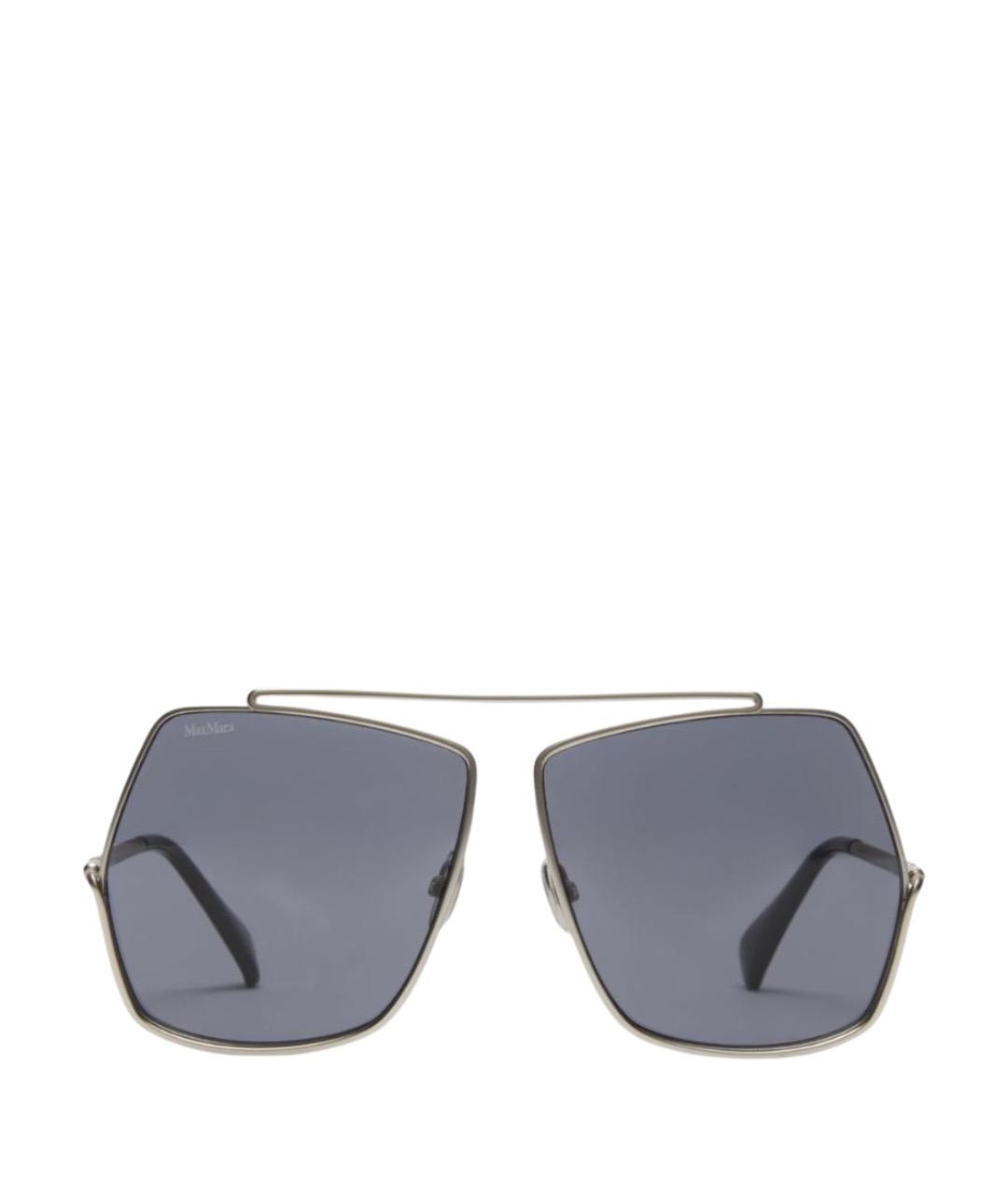 MAX MARA Серые металлические солнцезащитные очки, фото 1