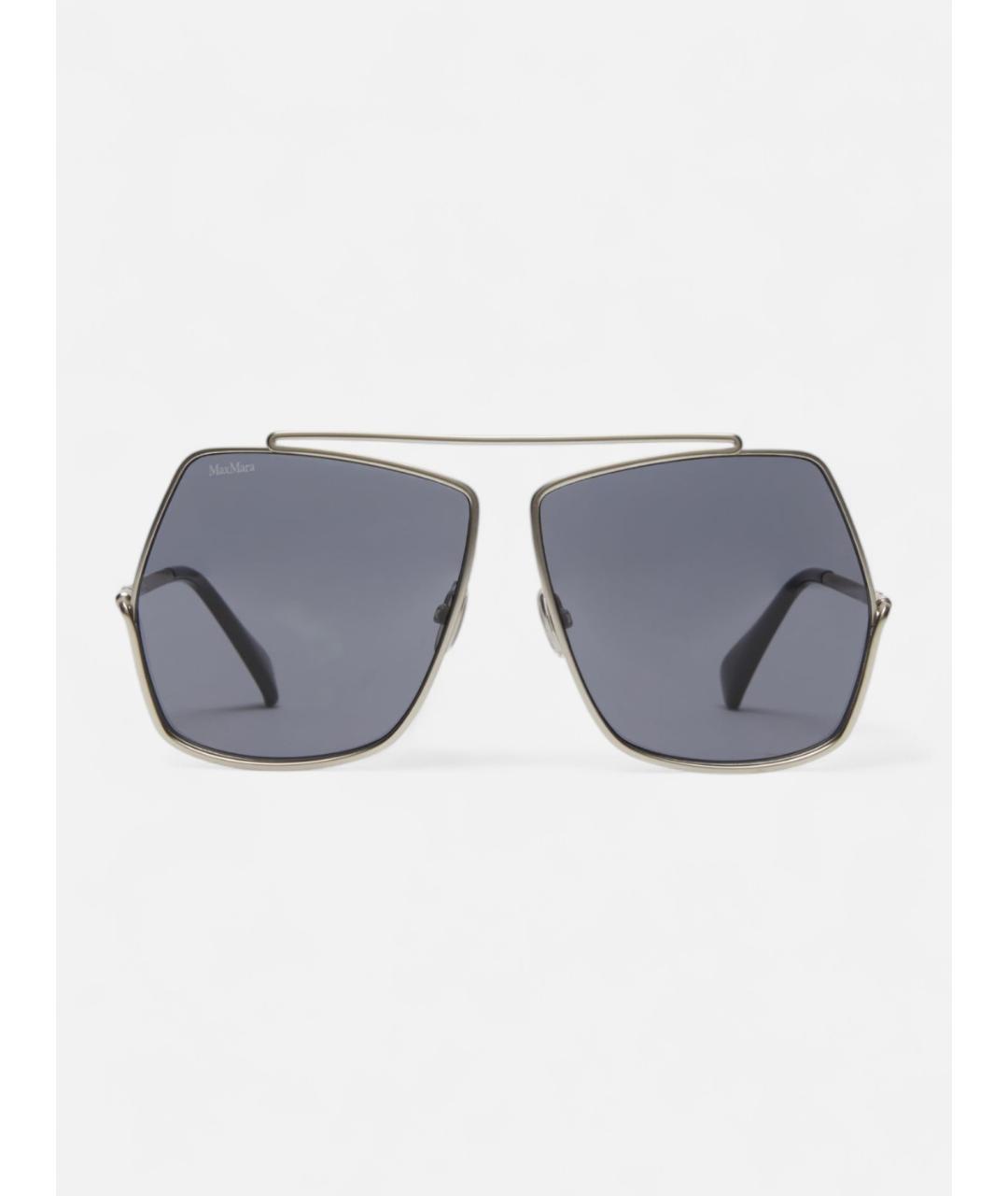 MAX MARA Серые металлические солнцезащитные очки, фото 5