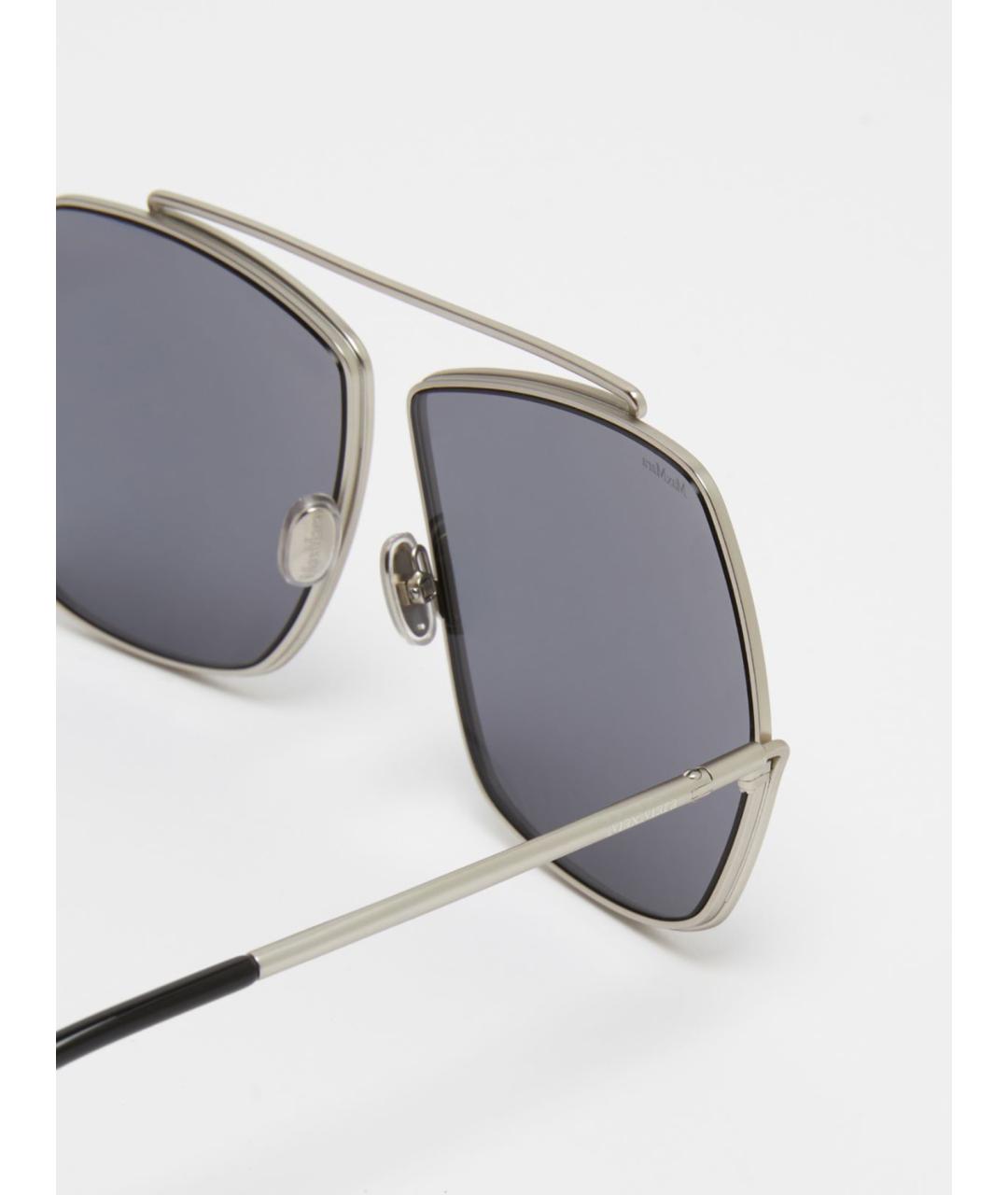 MAX MARA Серые металлические солнцезащитные очки, фото 3