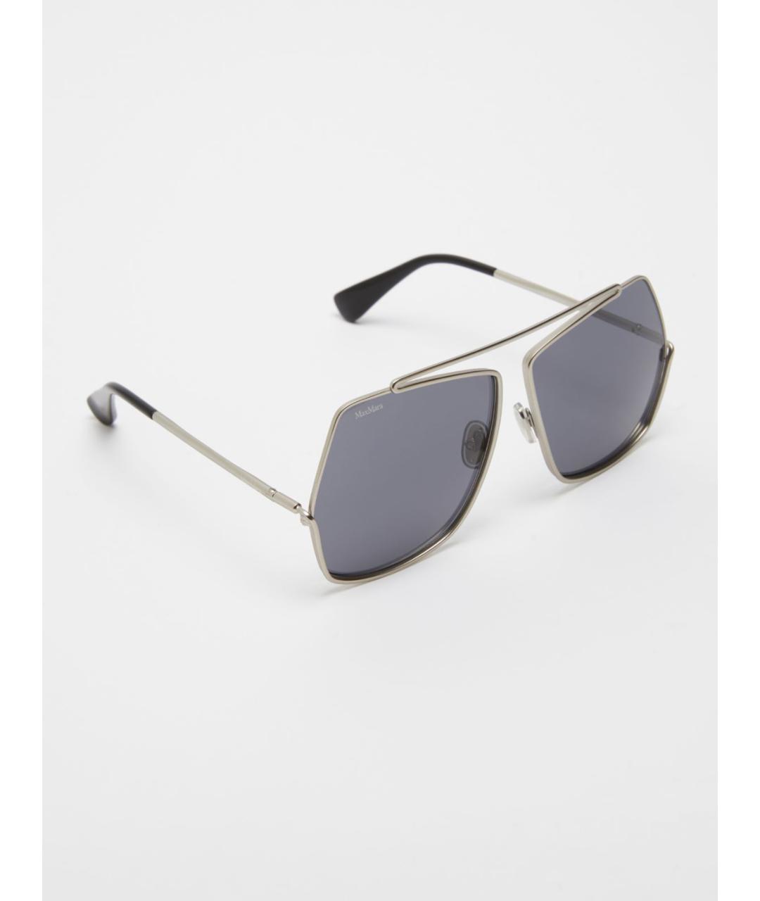 MAX MARA Серые металлические солнцезащитные очки, фото 4
