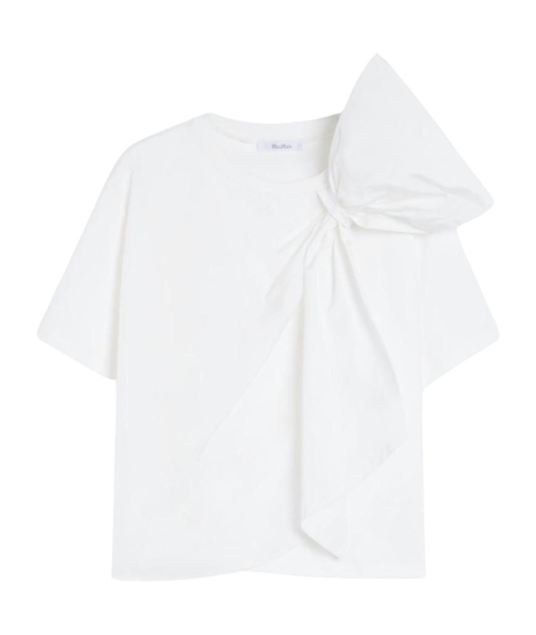 MAX MARA Белая хлопковая футболка, фото 1