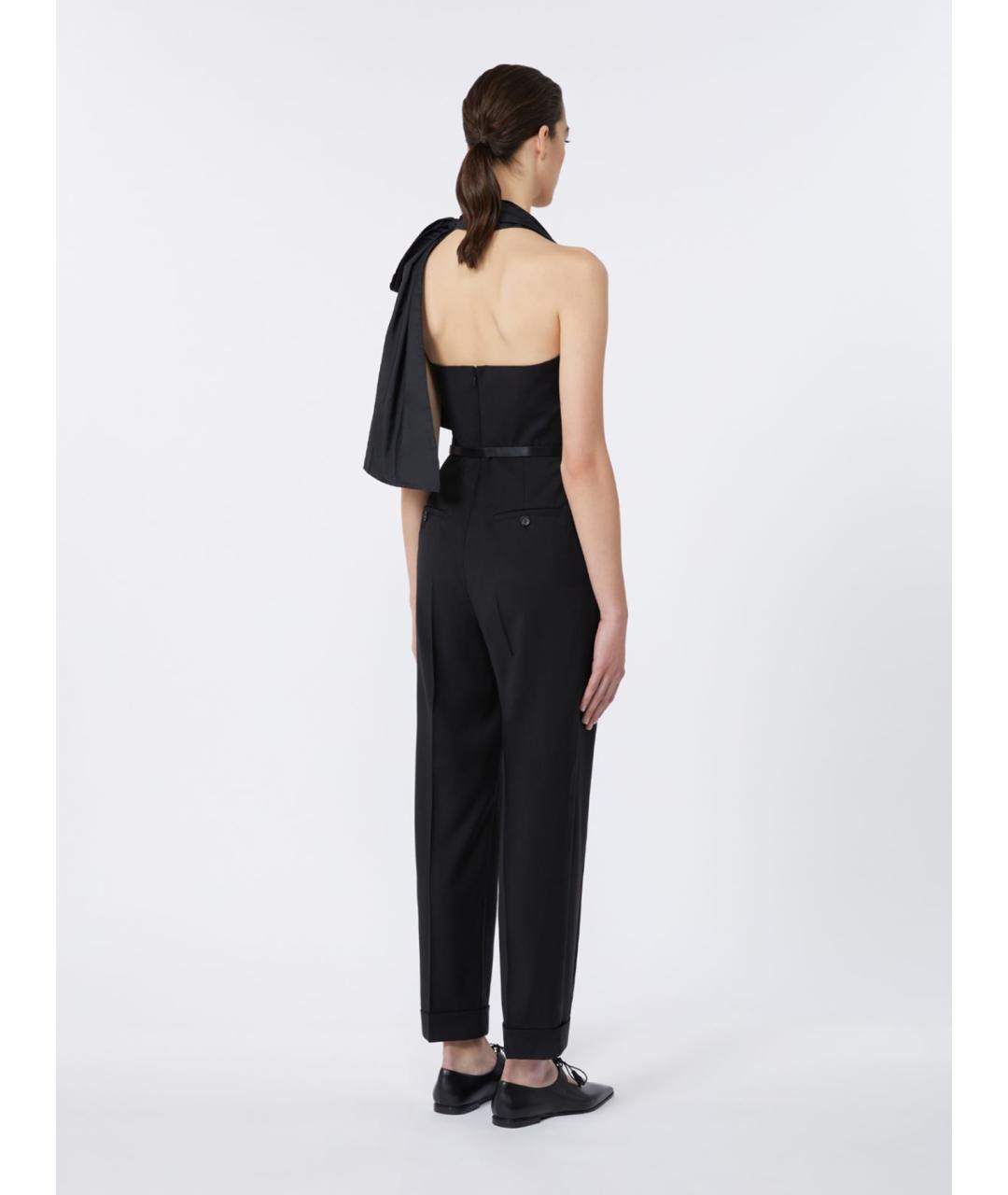 MAX MARA Черный шерстяной комбинезон, фото 4