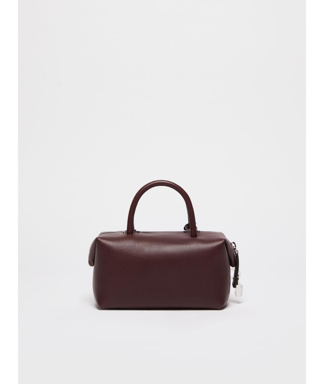 MAX MARA Бордовая кожаная сумка тоут, фото 5