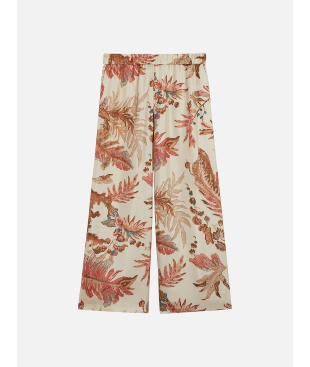 WEEKEND MAX MARA Мульти шелковые брюки широкие, фото 5