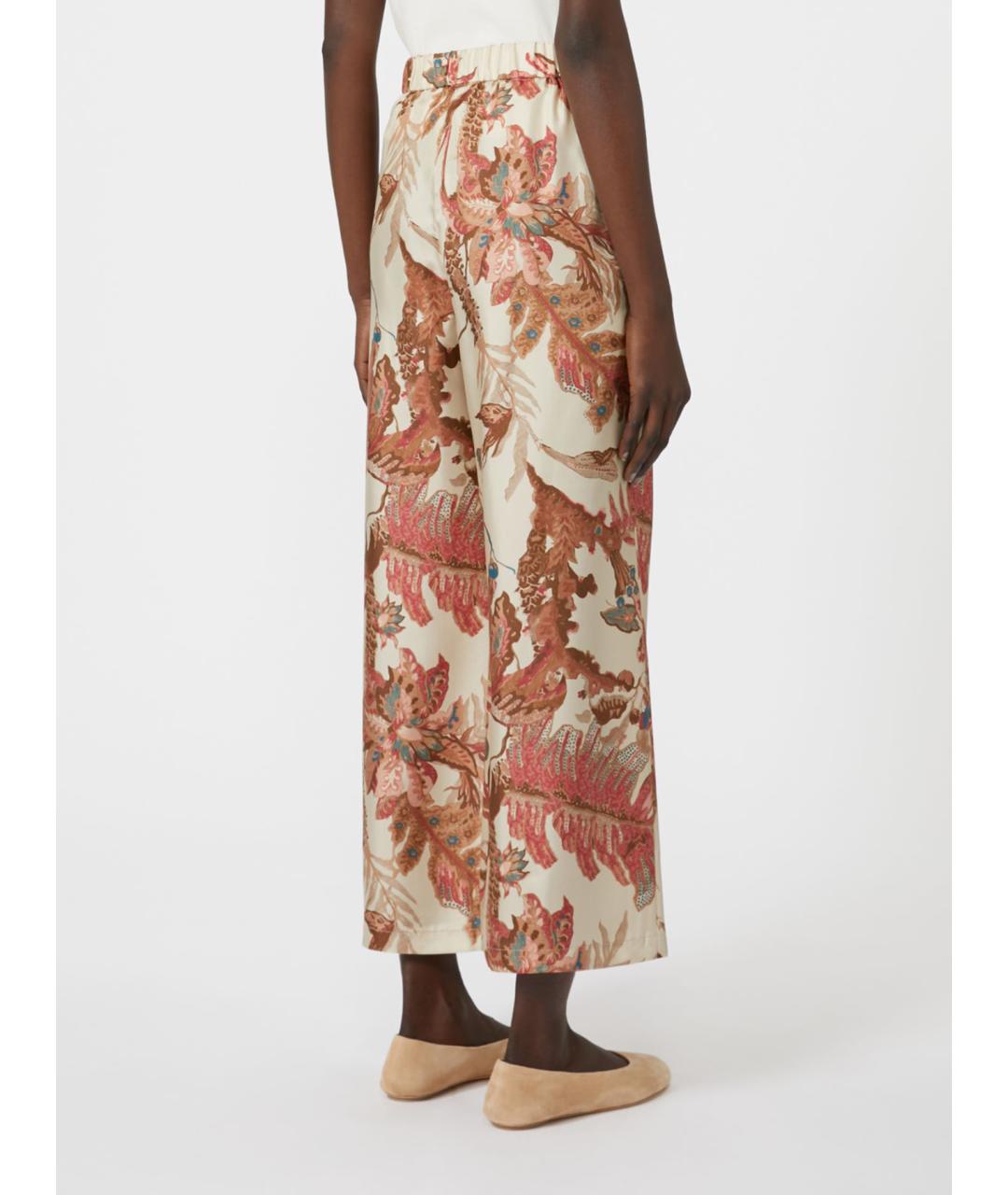 WEEKEND MAX MARA Мульти шелковые брюки широкие, фото 3