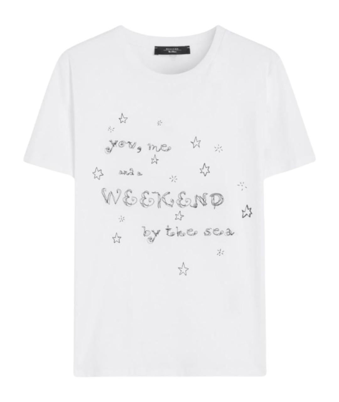 WEEKEND MAX MARA Черная хлопковая футболка, фото 1