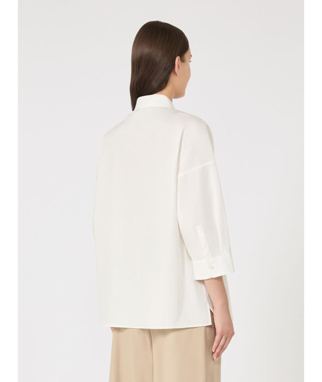 WEEKEND MAX MARA Белая хлопковая рубашка, фото 4