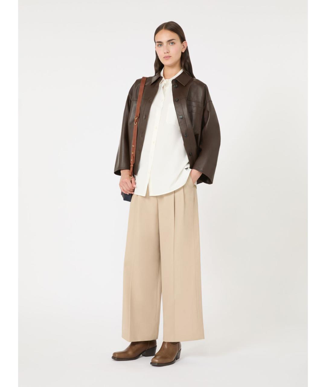 WEEKEND MAX MARA Белая хлопковая рубашка, фото 2