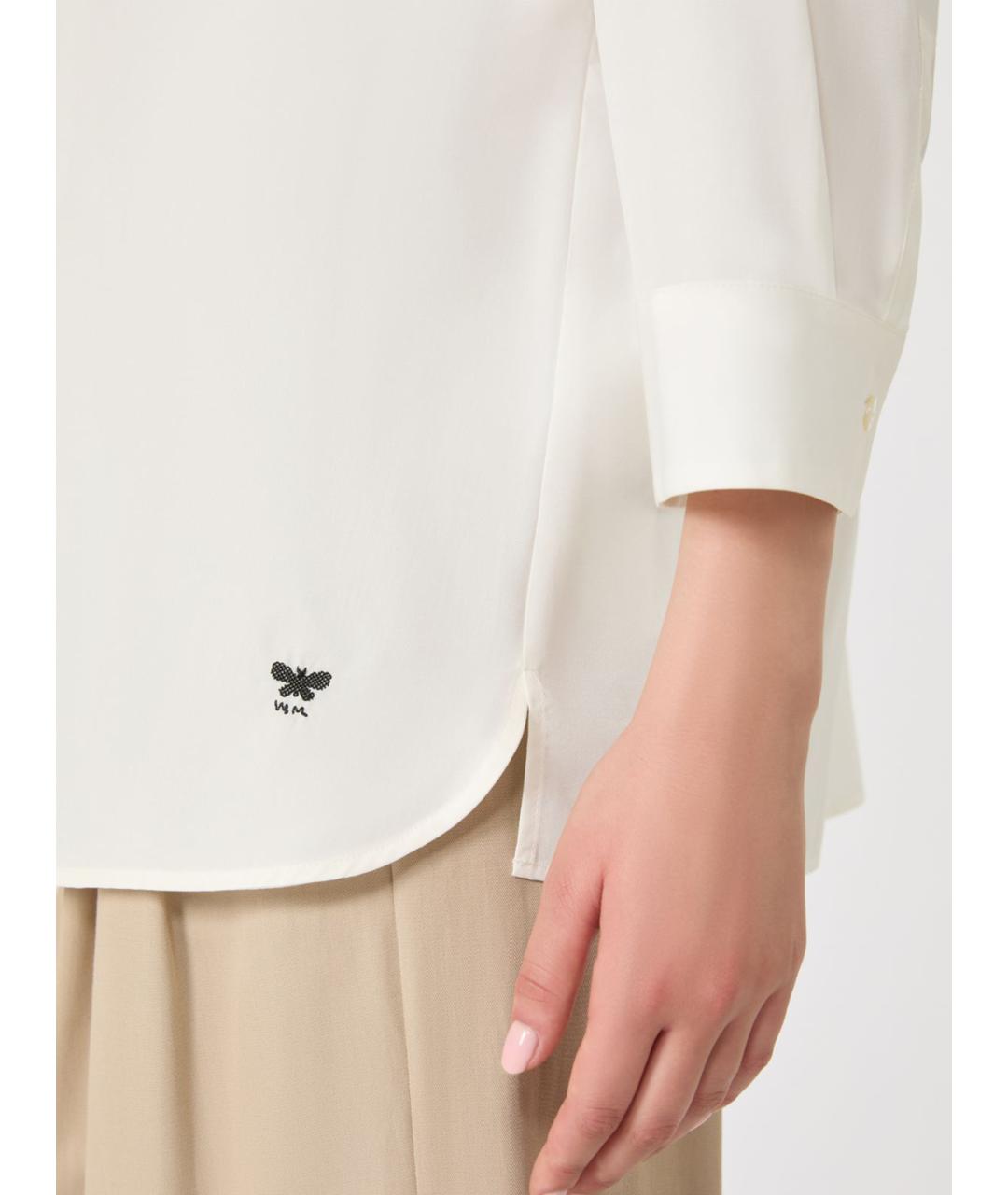 WEEKEND MAX MARA Белая хлопковая рубашка, фото 3