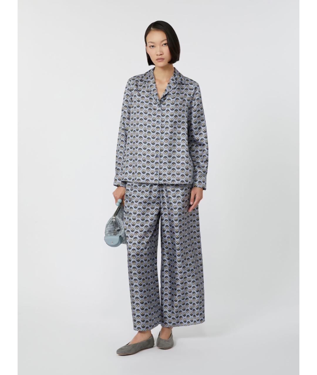 WEEKEND MAX MARA Мульти шелковые брюки широкие, фото 2