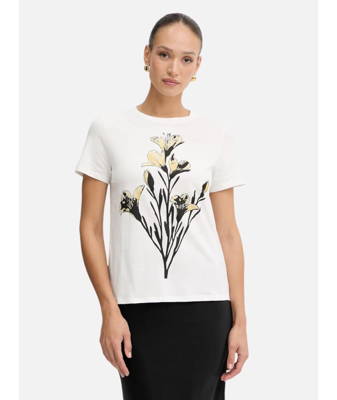 WEEKEND MAX MARA Белая хлопковая футболка, фото 2