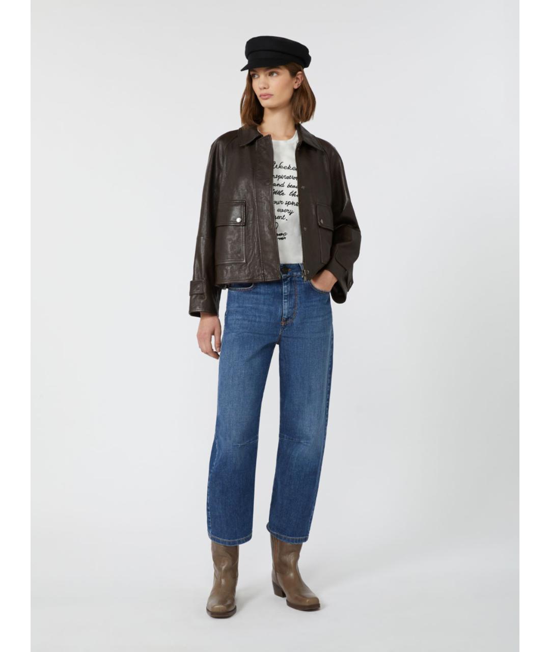 WEEKEND MAX MARA Белая хлопковая футболка, фото 2