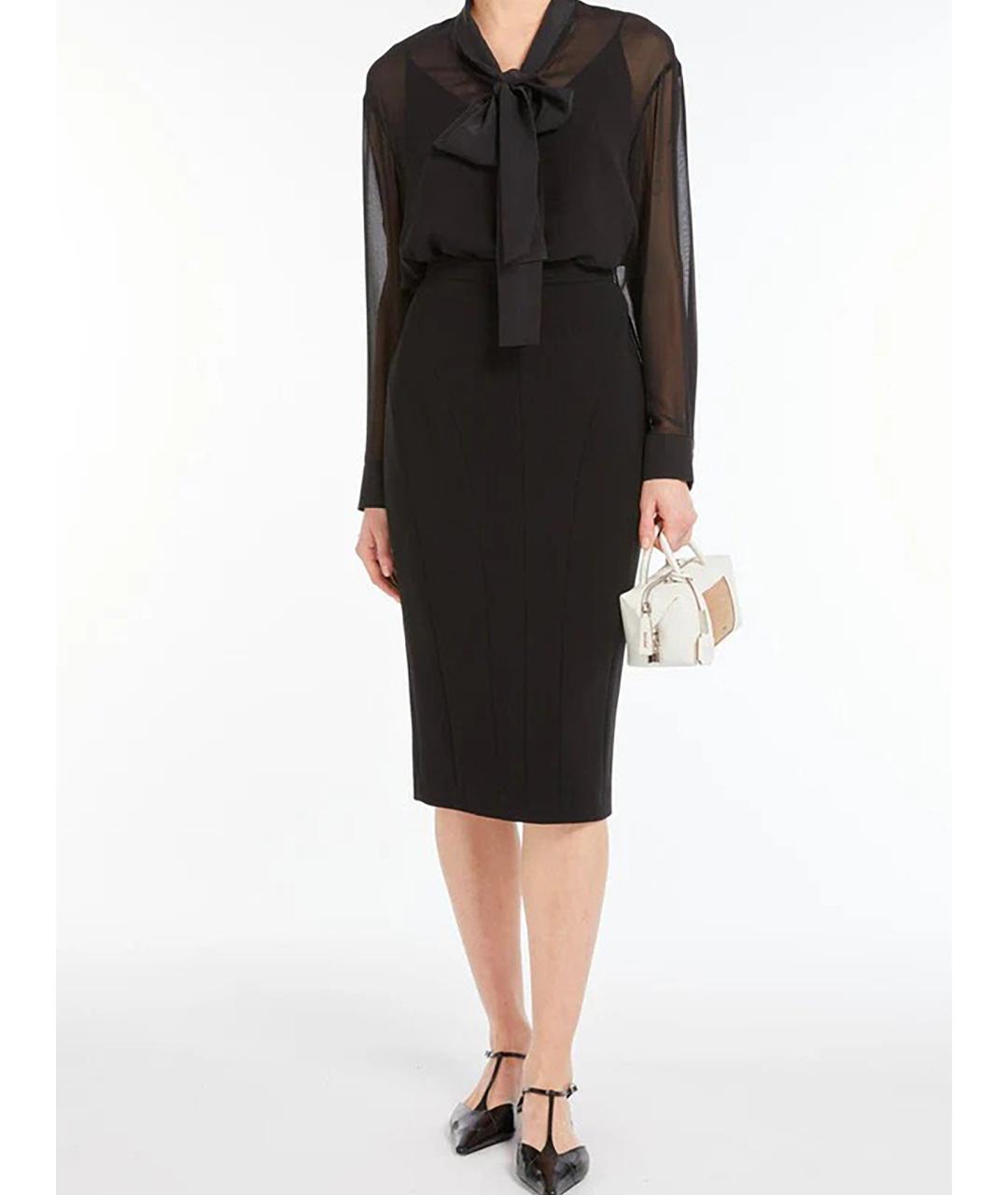 MAX MARA STUDIO Черная юбка миди, фото 2