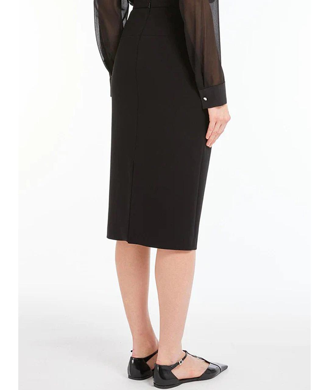 MAX MARA STUDIO Черная юбка миди, фото 4