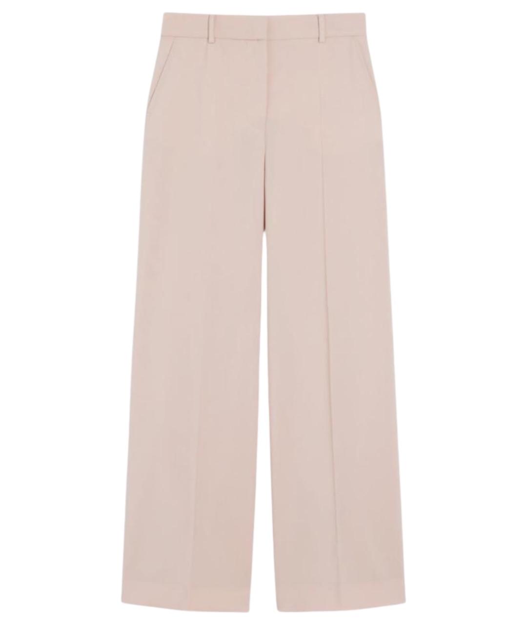 WEEKEND MAX MARA Розовые шерстяные брюки широкие, фото 1