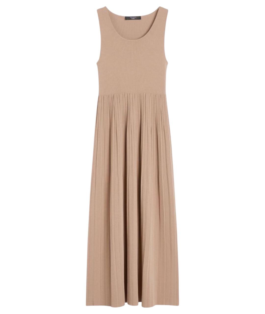 WEEKEND MAX MARA Бежевое вискозное повседневное платье, фото 1