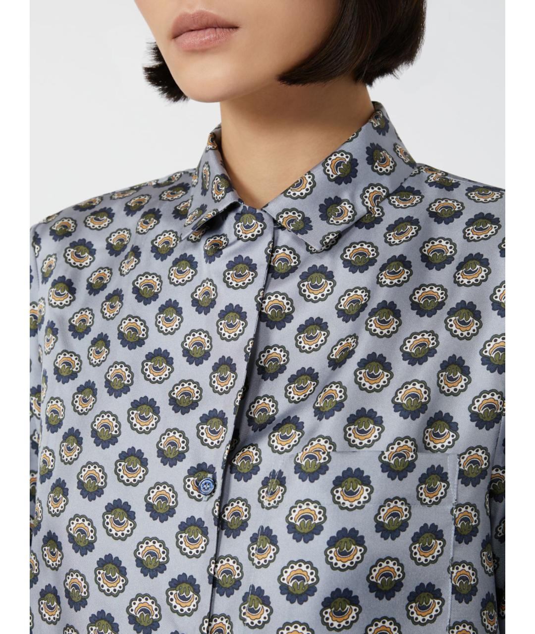 WEEKEND MAX MARA Мульти шелковая рубашка, фото 3