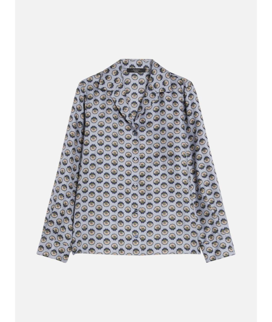 WEEKEND MAX MARA Мульти шелковая рубашка, фото 6