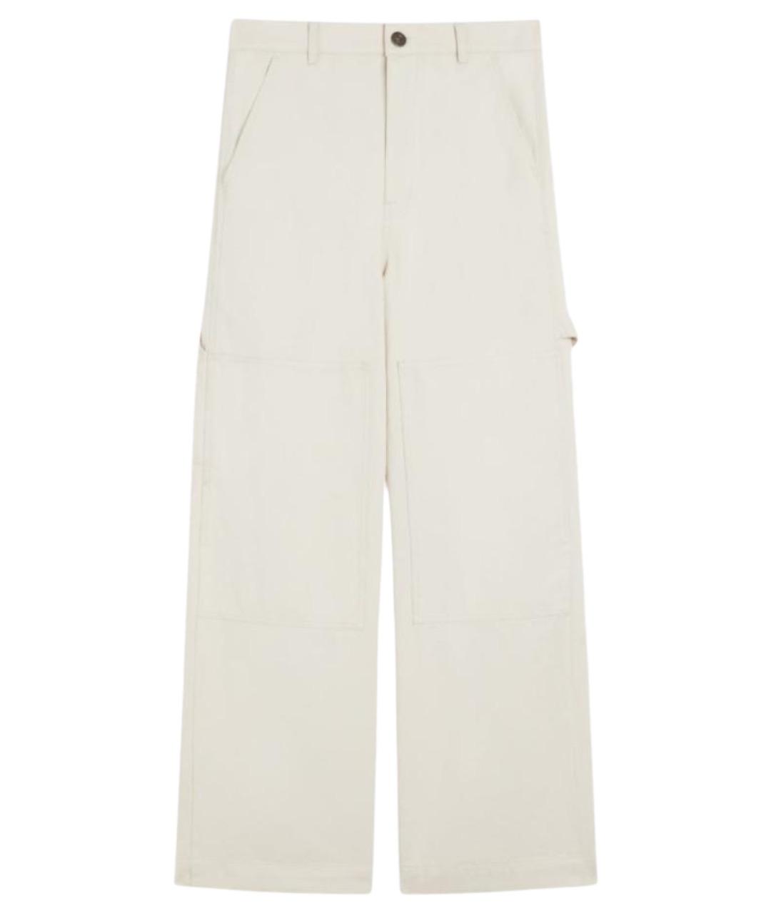 WEEKEND MAX MARA Белые хлопковые брюки широкие, фото 1