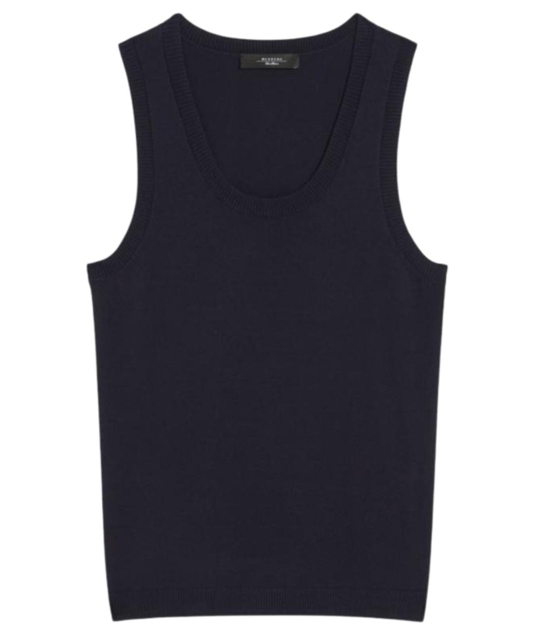 WEEKEND MAX MARA Синяя вискозная майка, фото 1