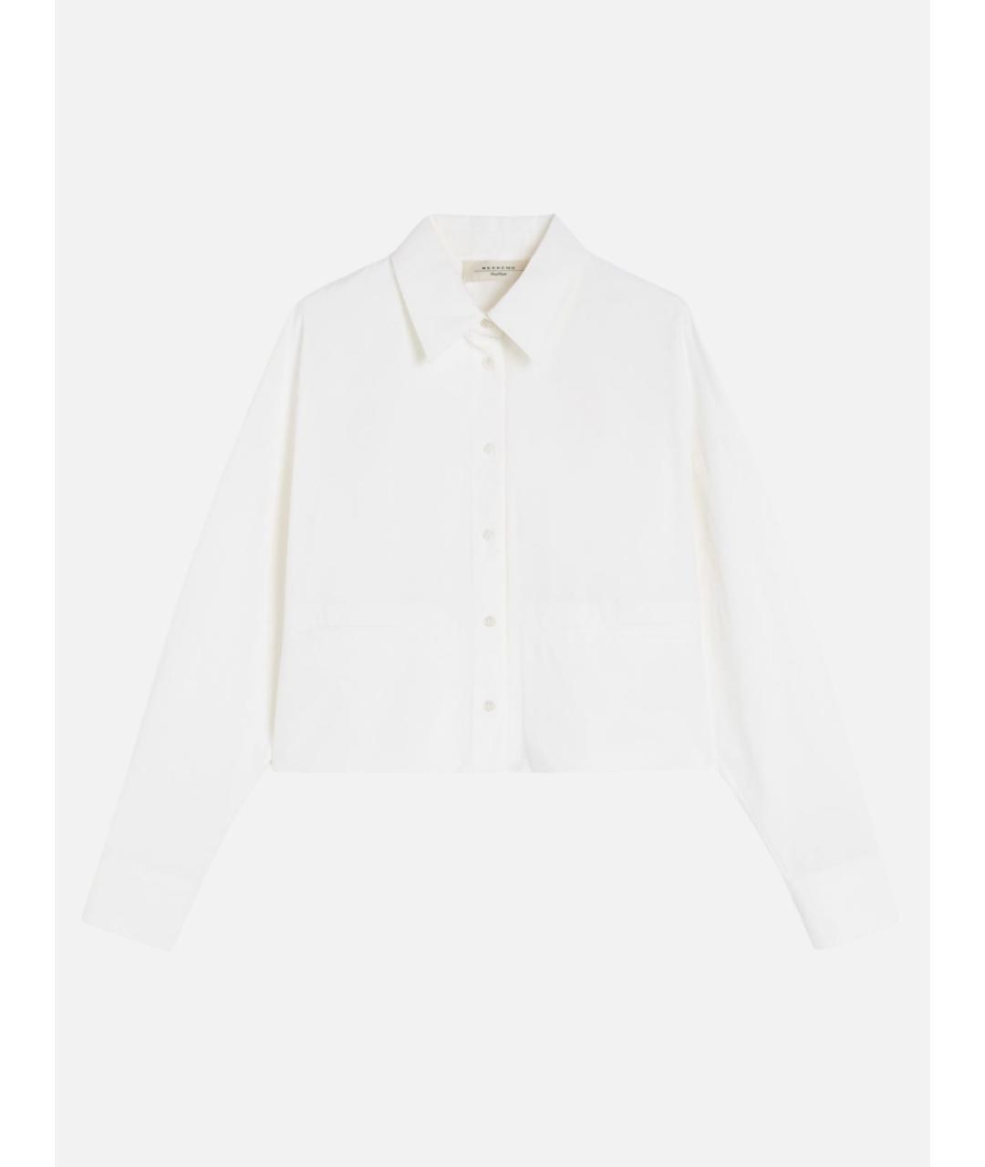 WEEKEND MAX MARA Белая хлопковая рубашка, фото 6