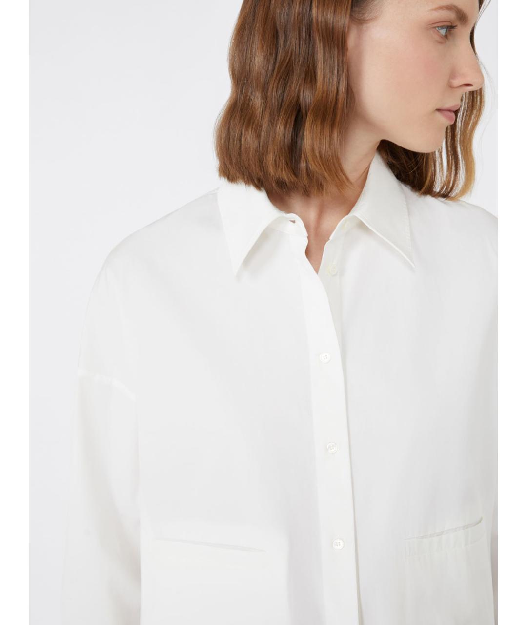 WEEKEND MAX MARA Белая хлопковая рубашка, фото 3