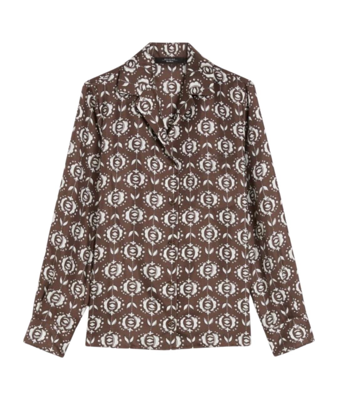 WEEKEND MAX MARA Мульти шелковая рубашка, фото 1