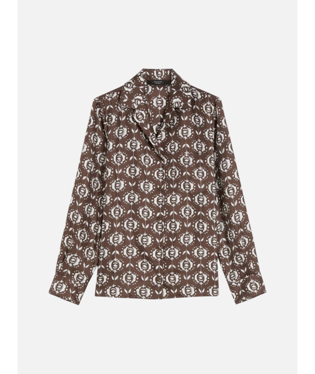 WEEKEND MAX MARA Мульти шелковая рубашка, фото 6