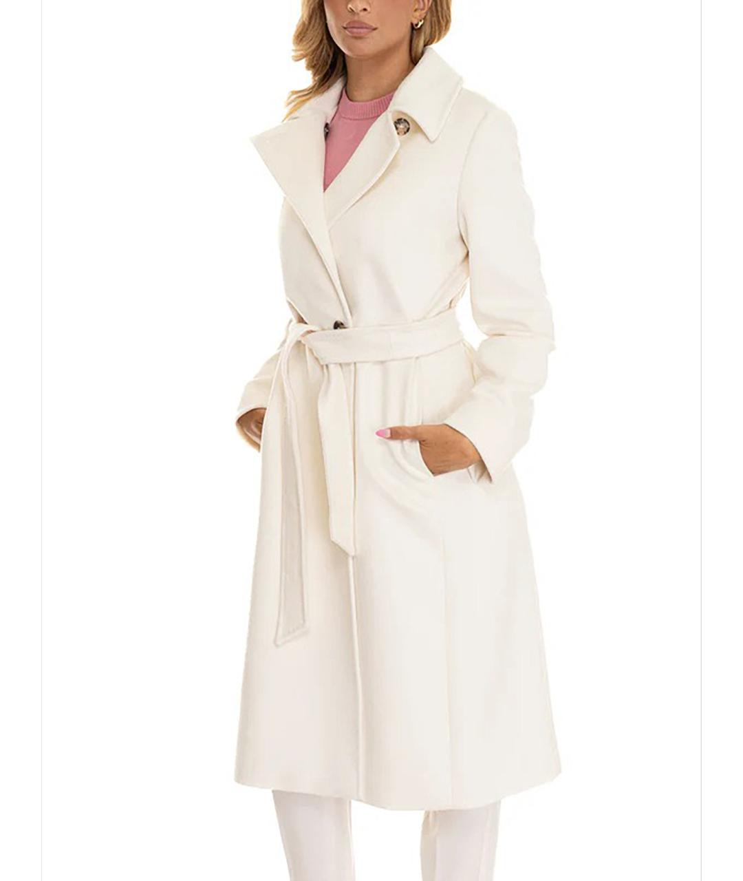 MAX MARA STUDIO Белое шерстяное пальто, фото 3